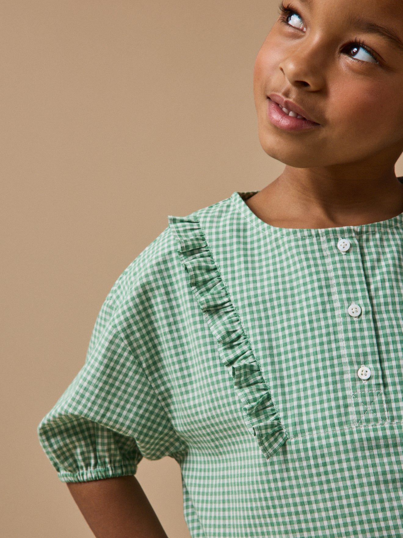 Blouse imprimée vichy Fille