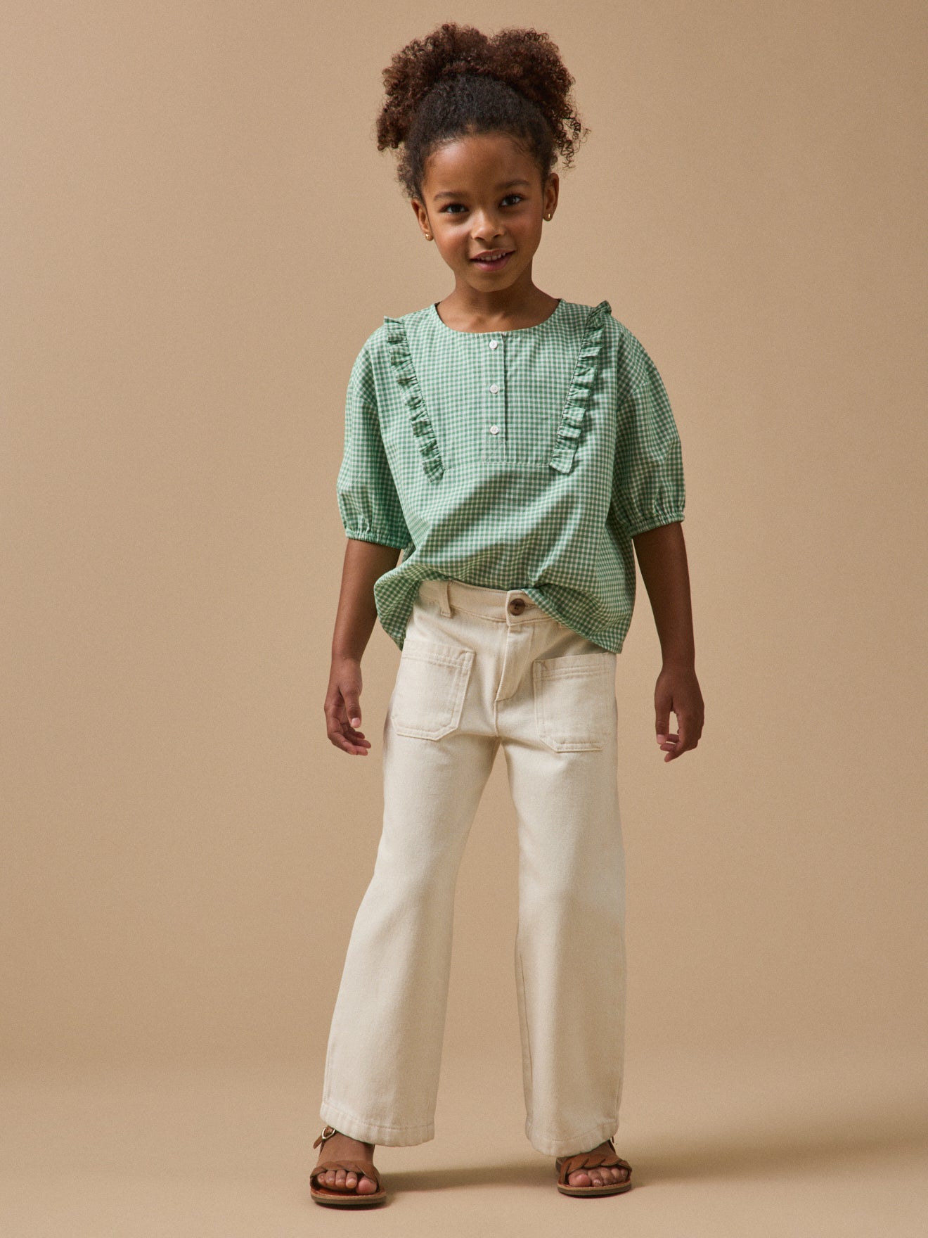 Blouse imprimée vichy Fille