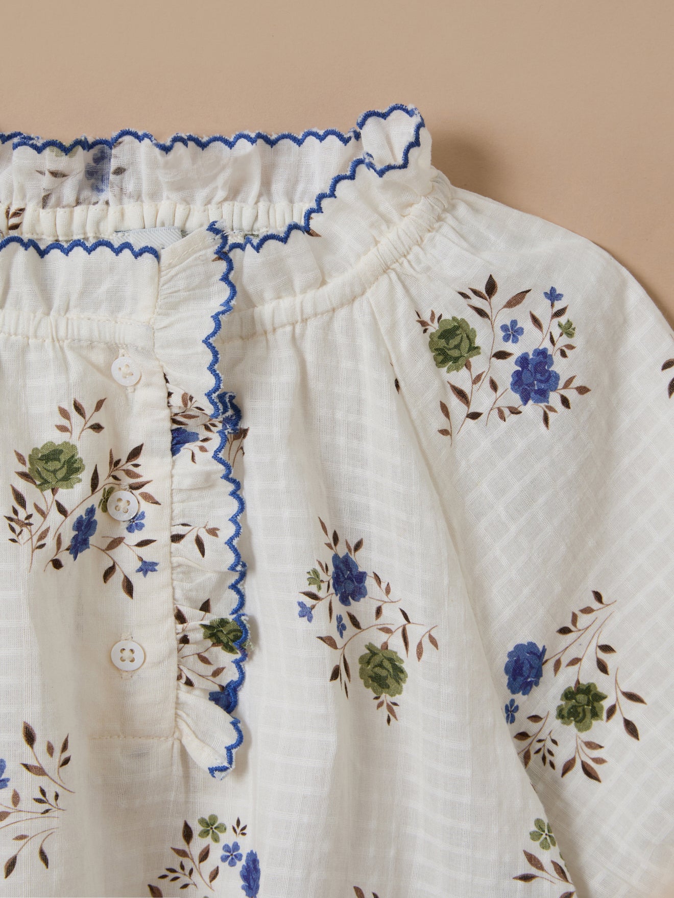 Blouse coton dobby imprimée Fille