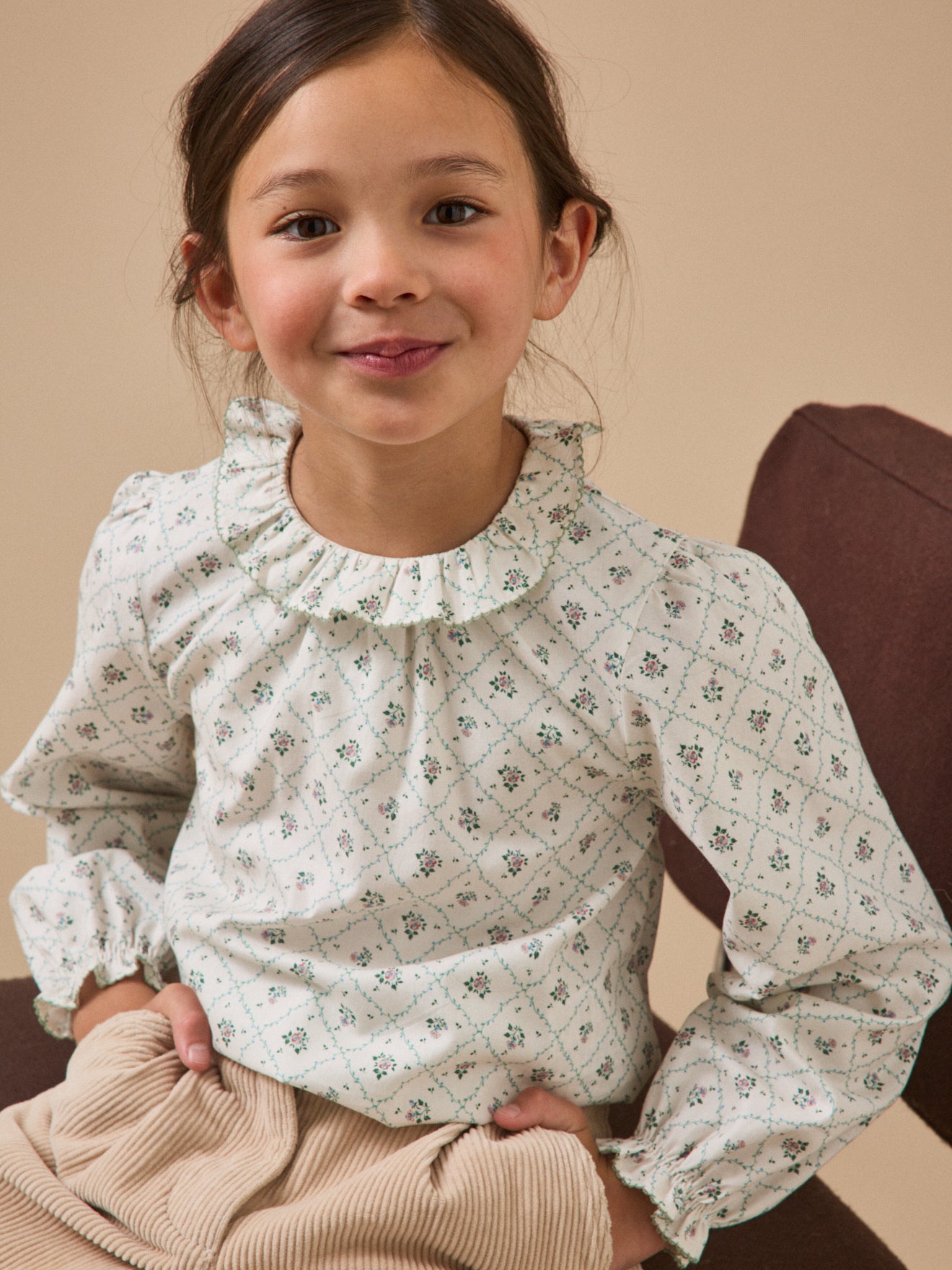 Chemise imprimée Solène Fille