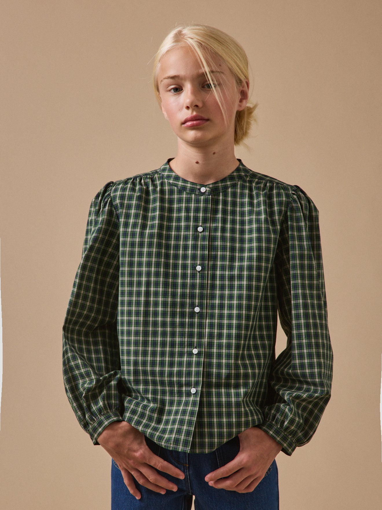 Chemise à carreaux Fille