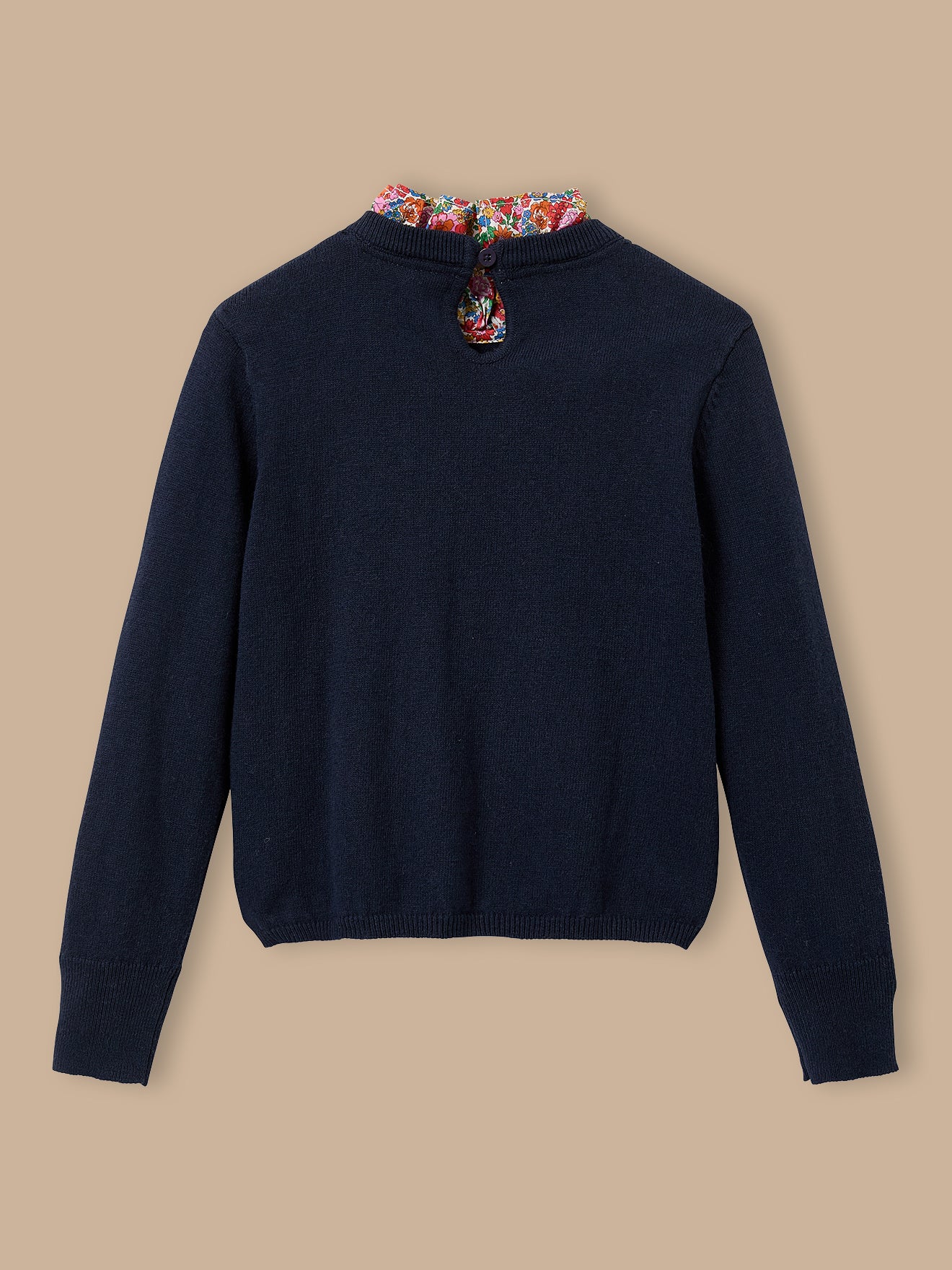 Pull Fille col tissu Liberty