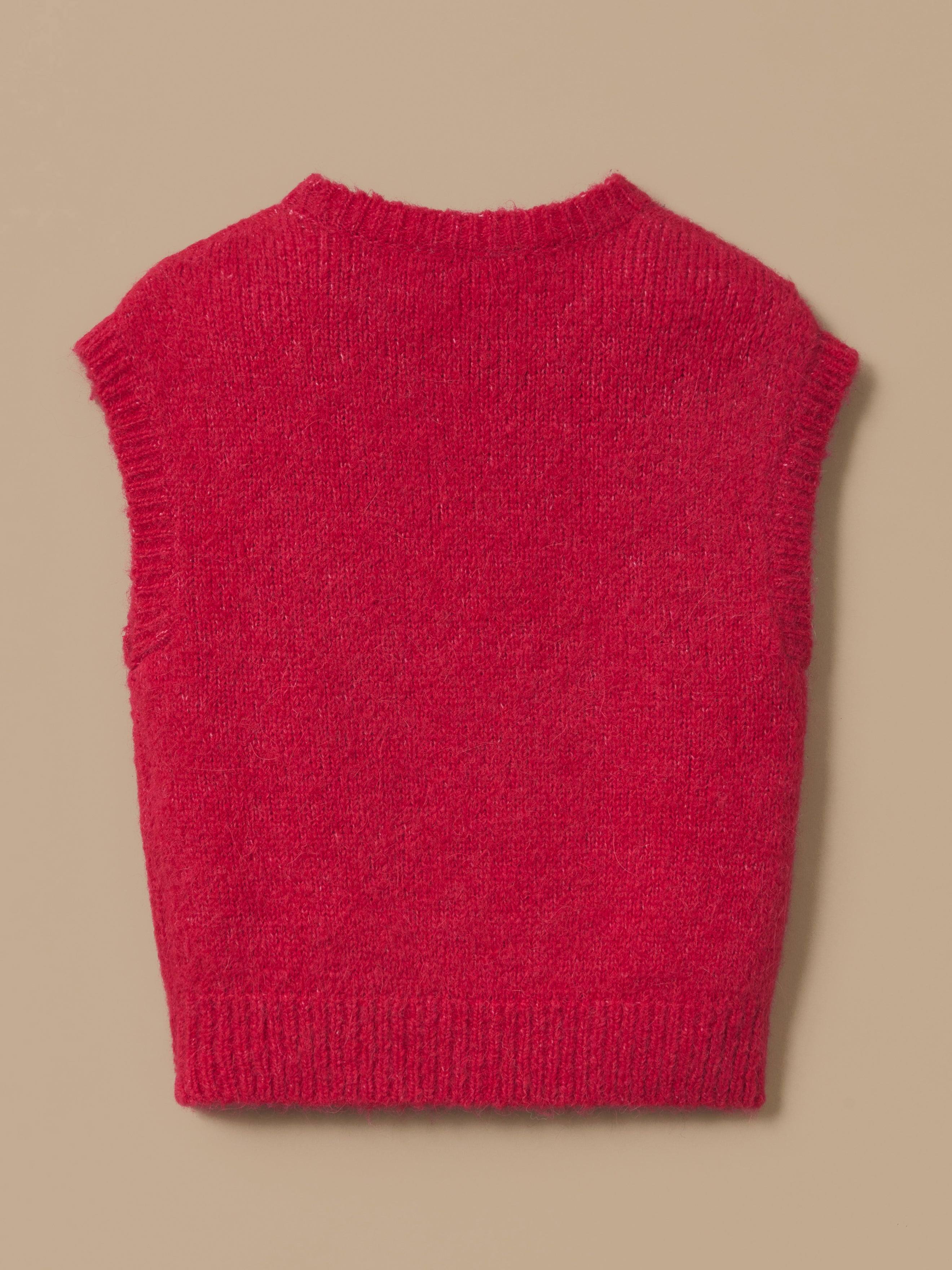 Pull sans manches Fille laine et alpaga