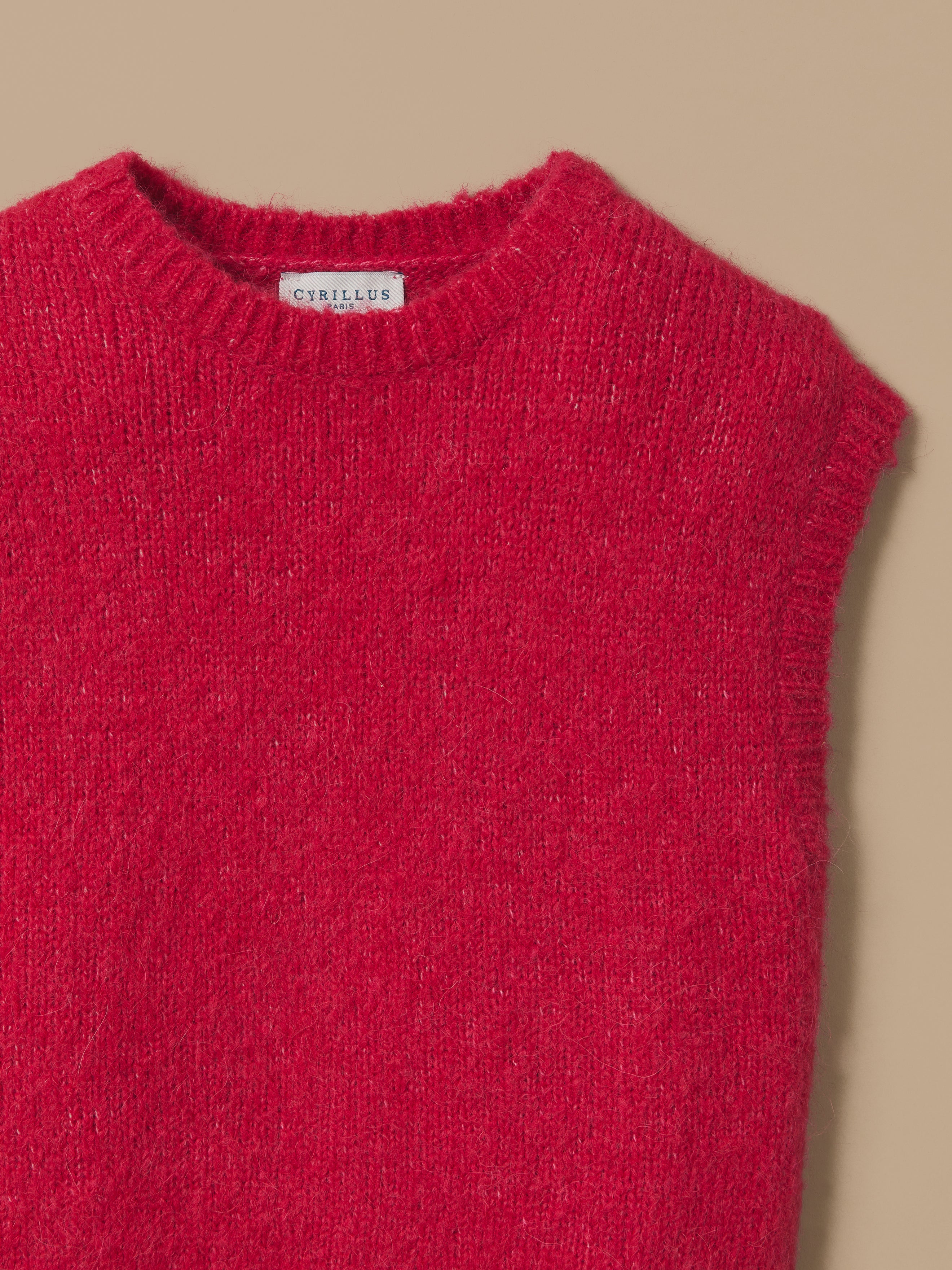 Pull sans manches Fille laine et alpaga