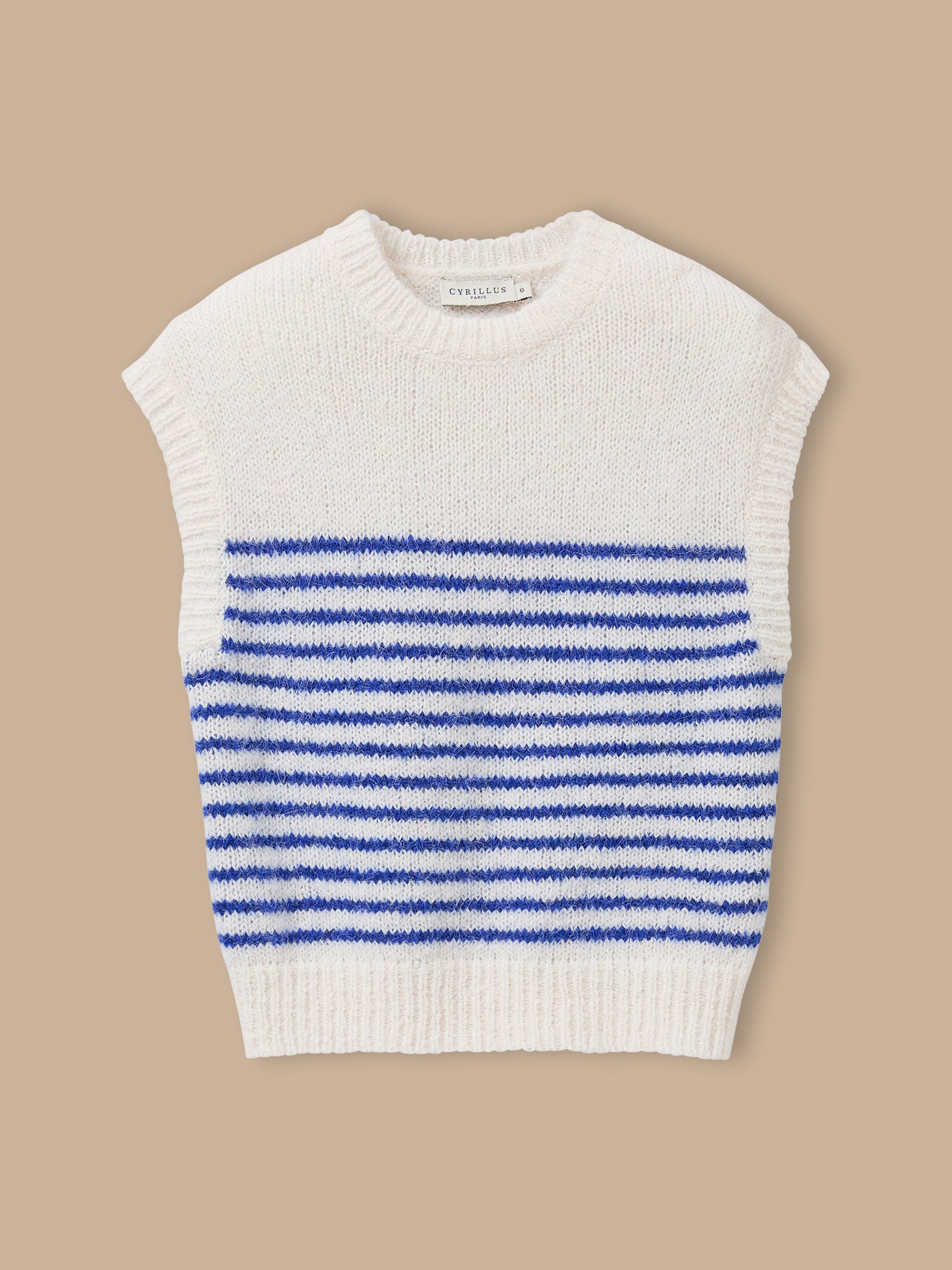 Pull rayé sans manches Fille