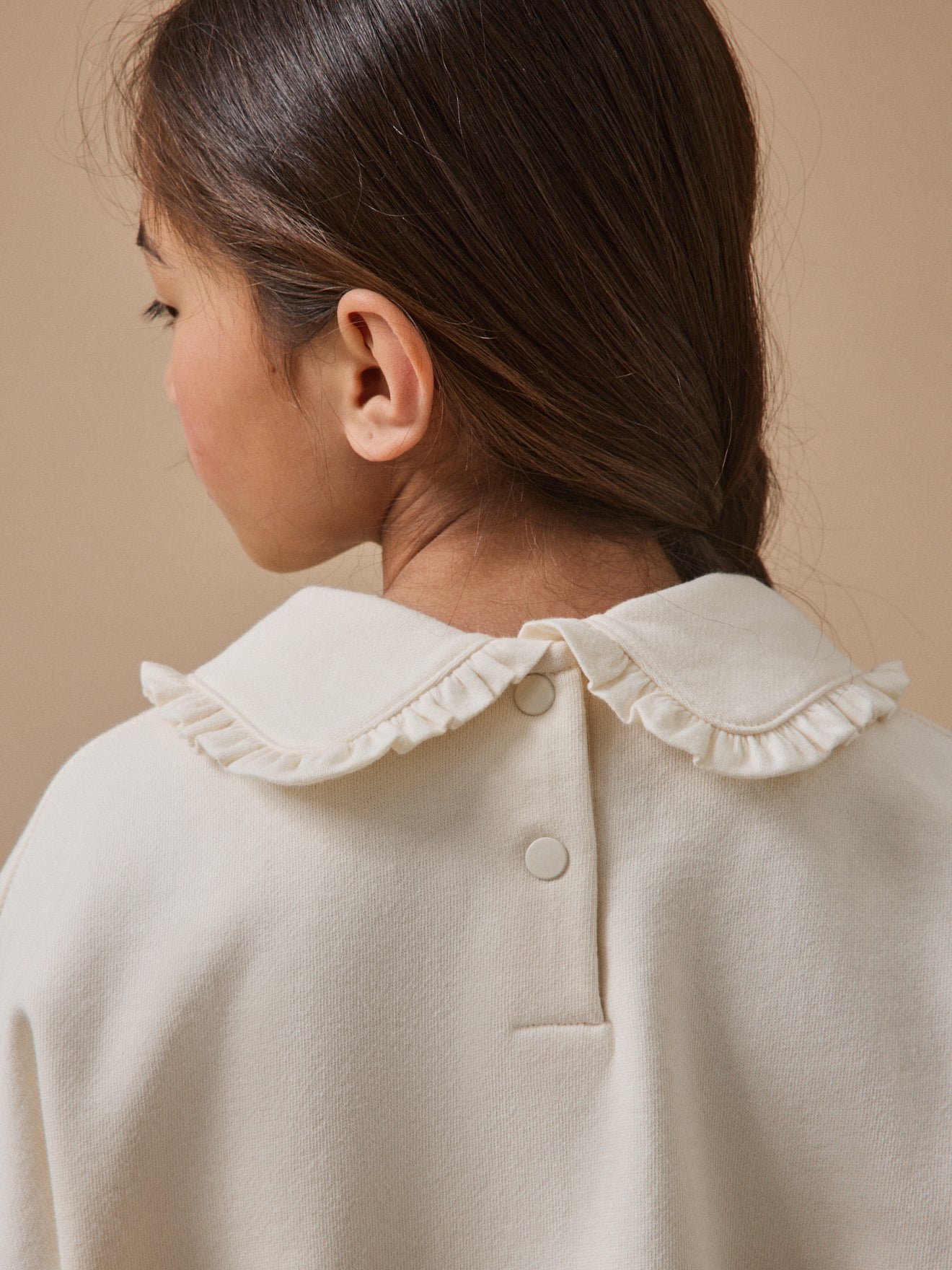 Sweat Fille col volanté