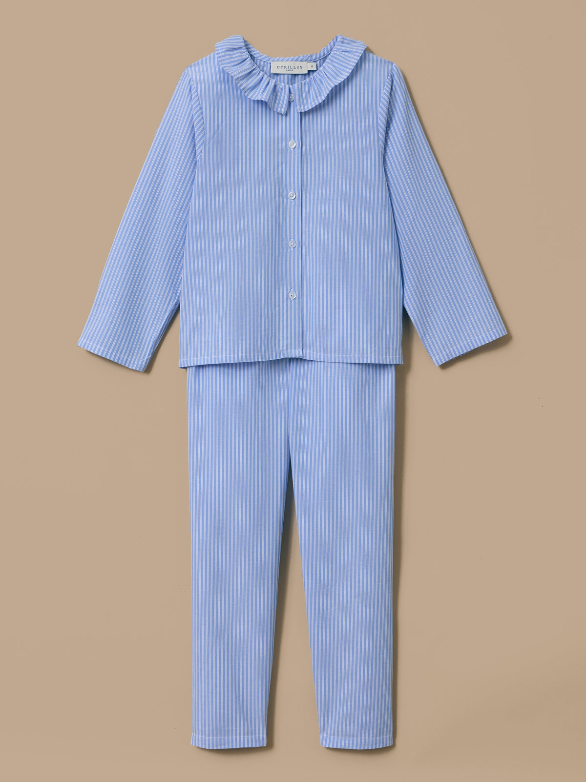 Pyjama en popeline rayé Fille