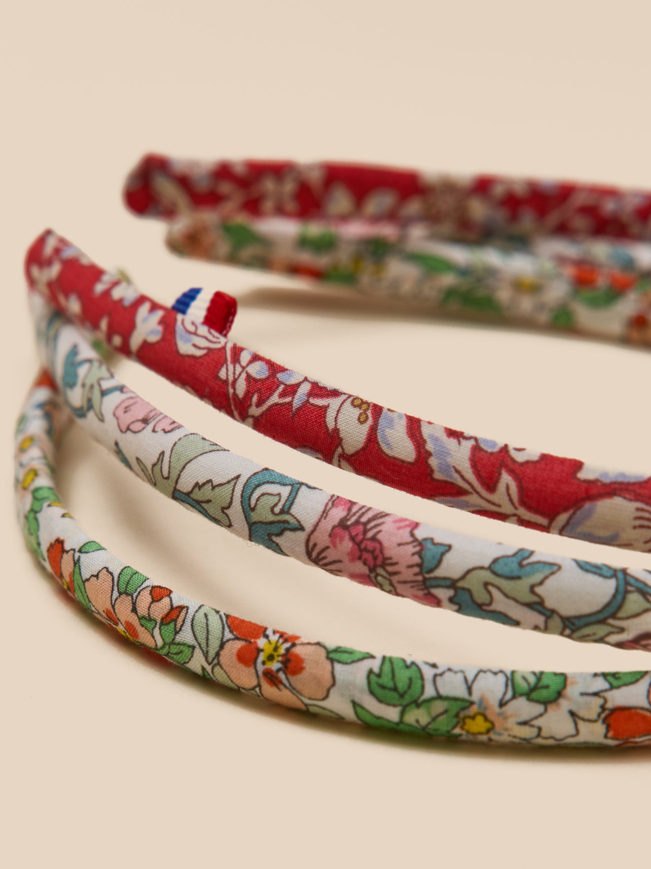 Lot de 3 fins serre-têtes Fille en tissu Liberty