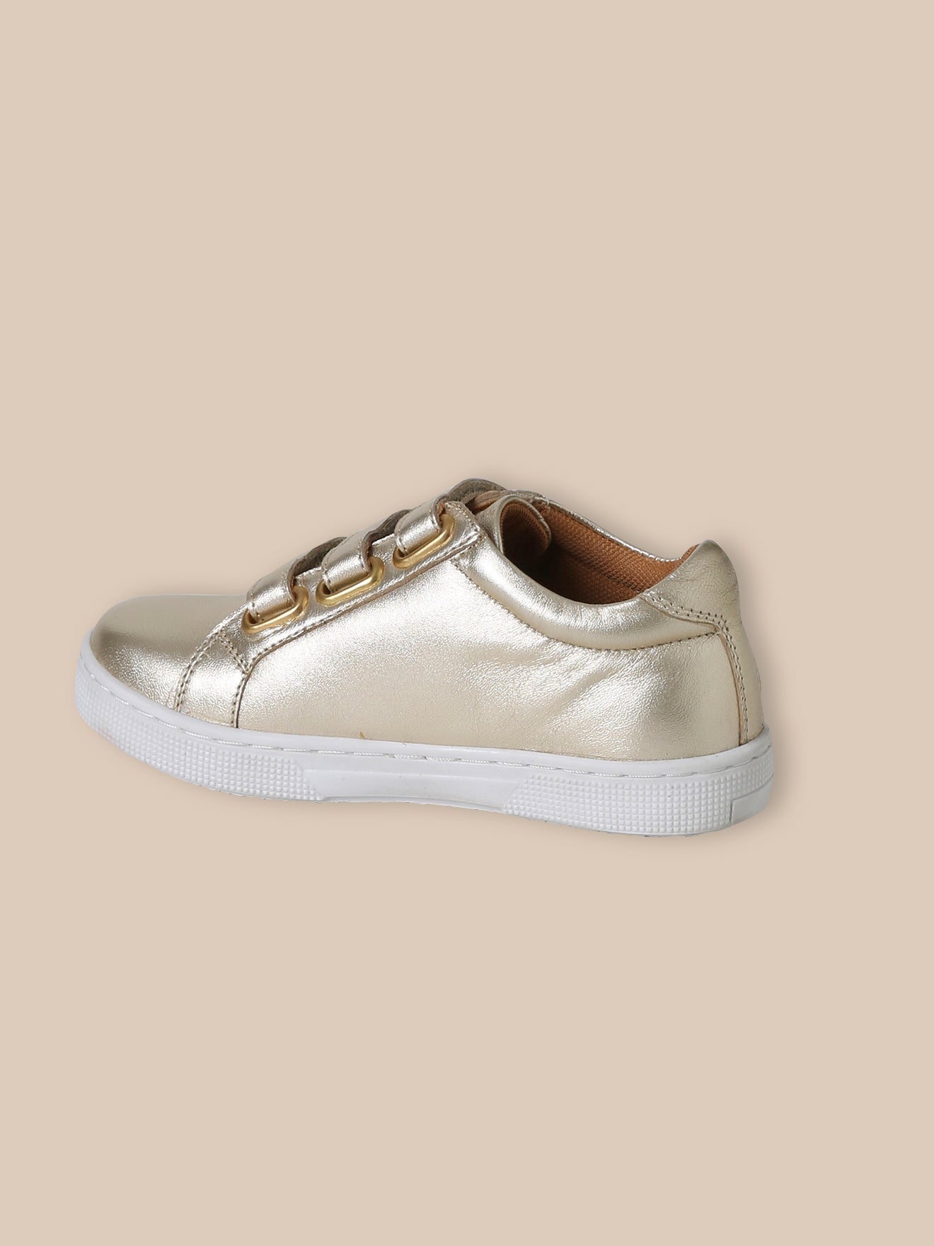 Baskets en cuir irisé Fille