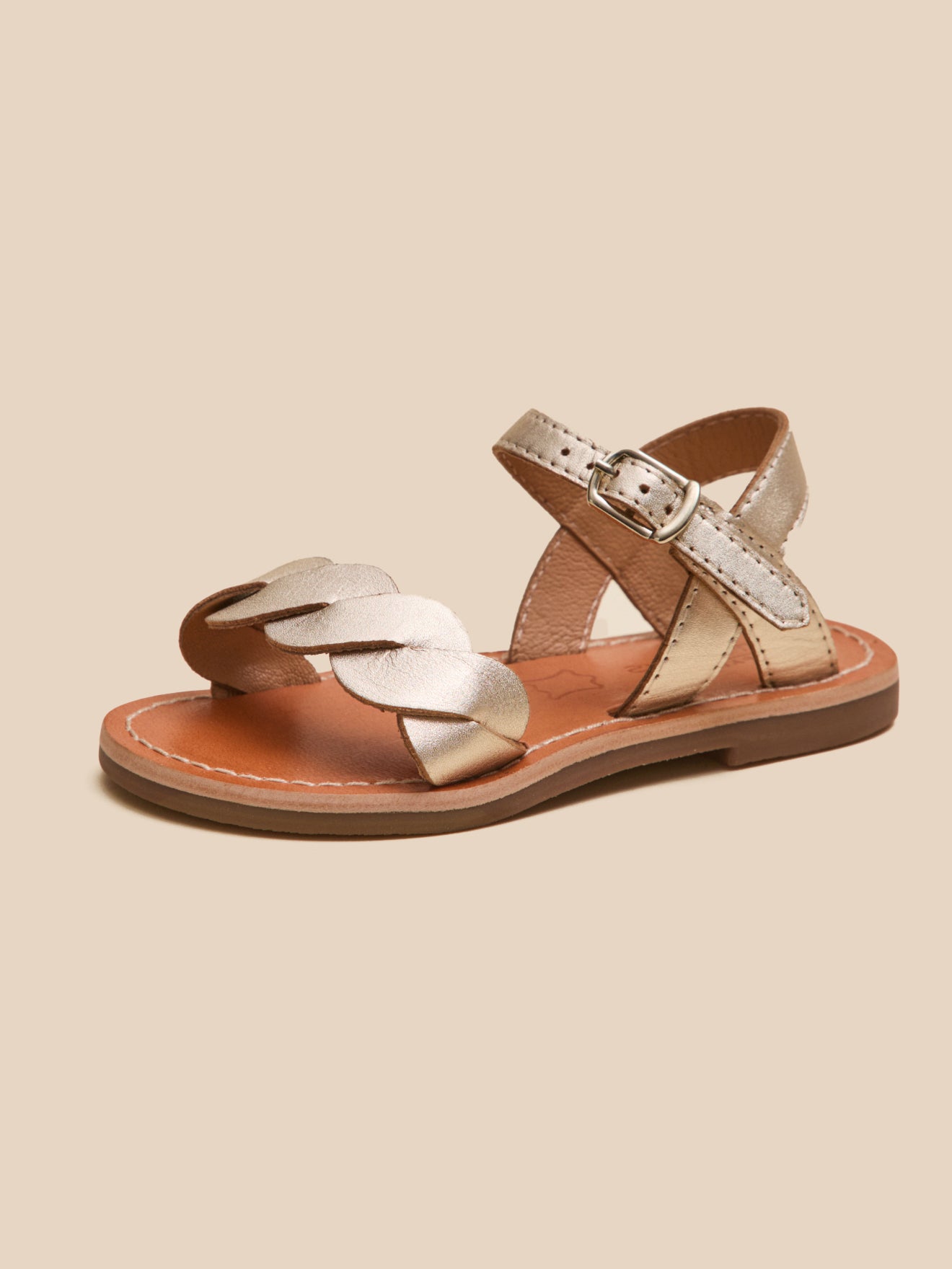 Sandales tressées Fille en cuir