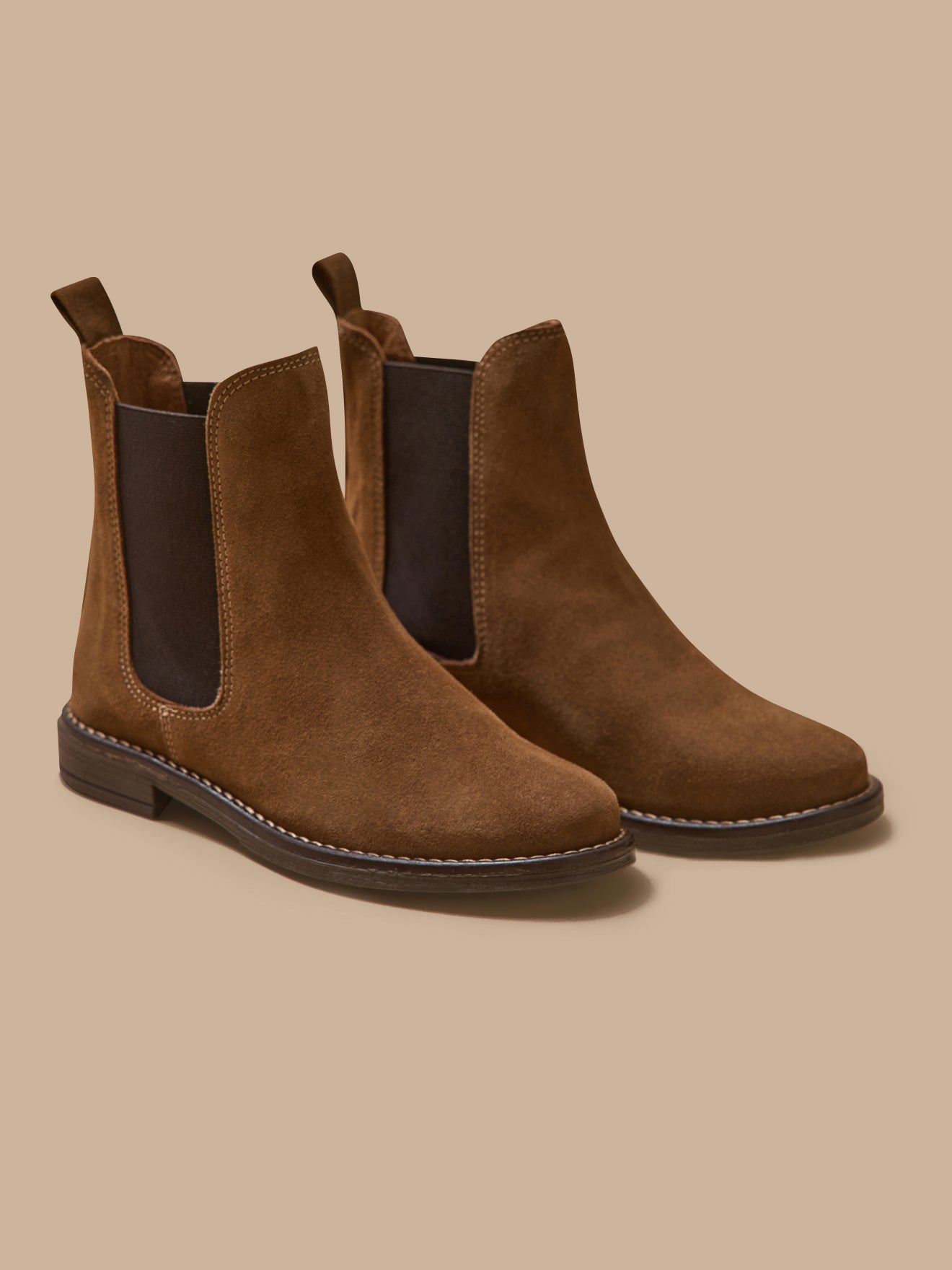 Boots chelsea cuir suédé fille