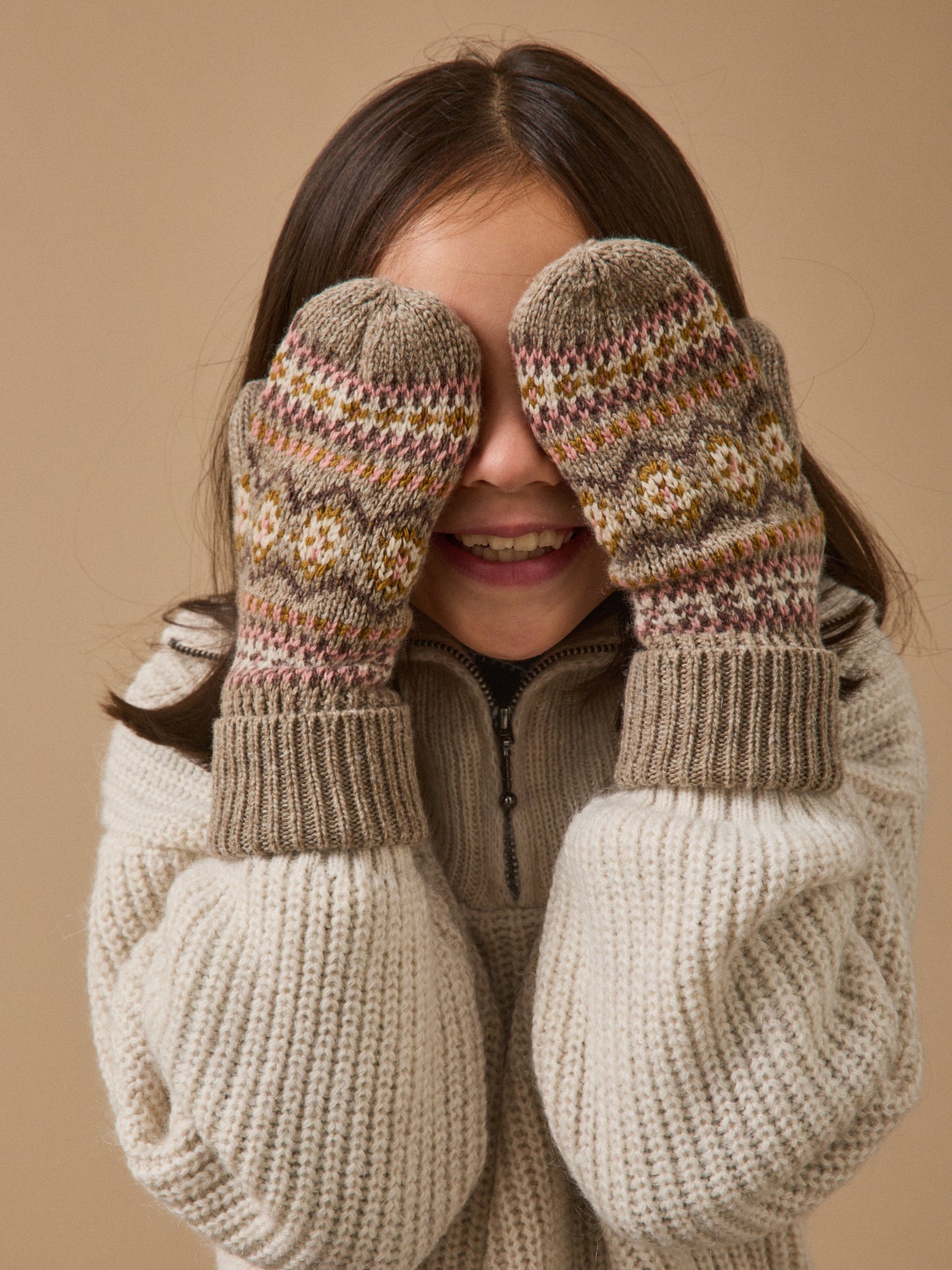 Moufles jacquard enfant