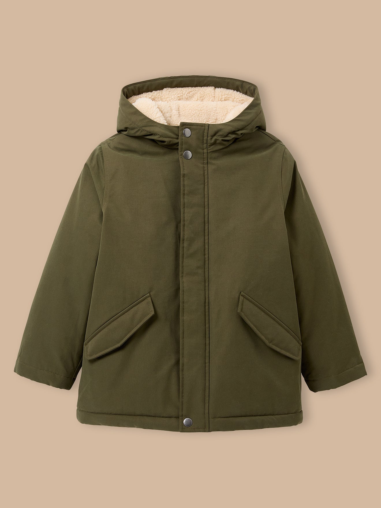 Parka doublée sherpa Garçon