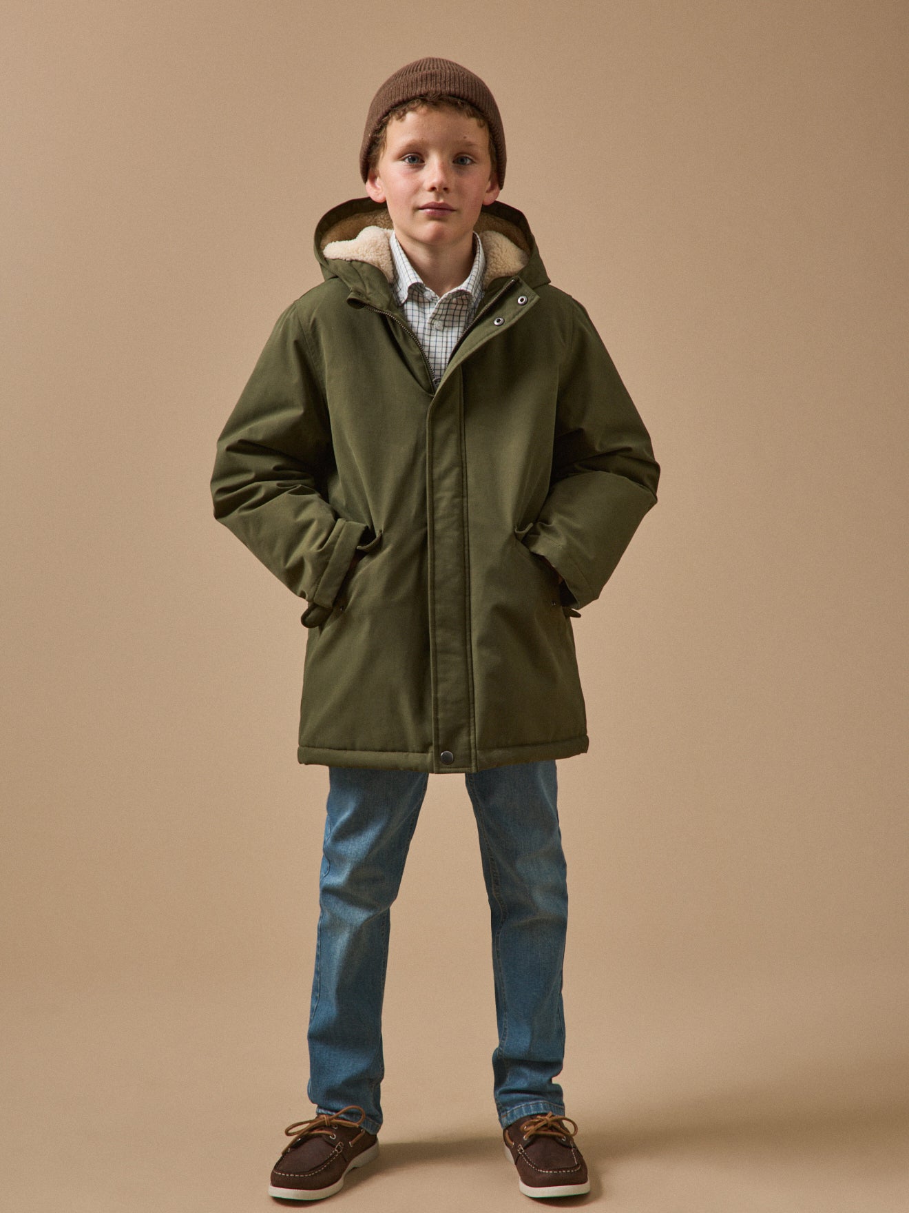 Parka doublée sherpa Garçon