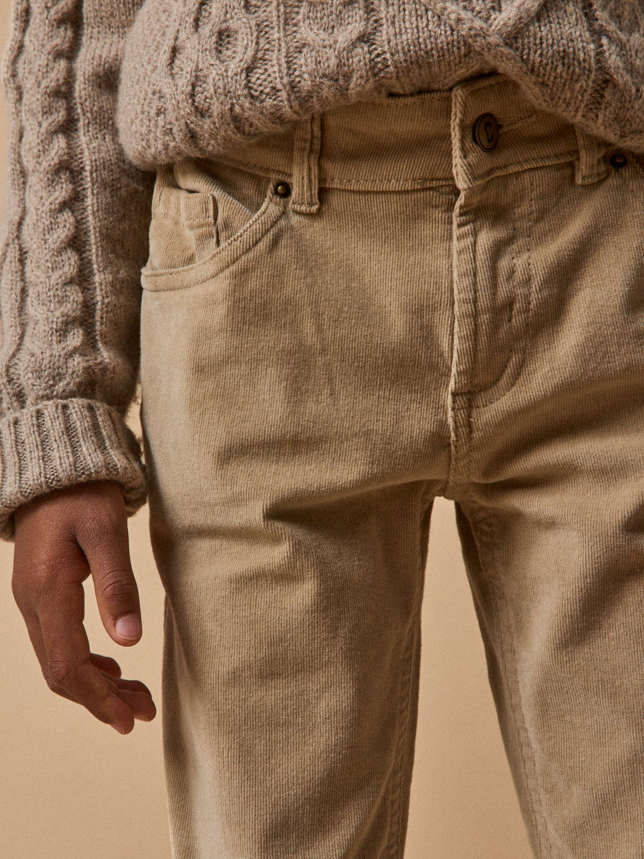 Slim en velours Garçon