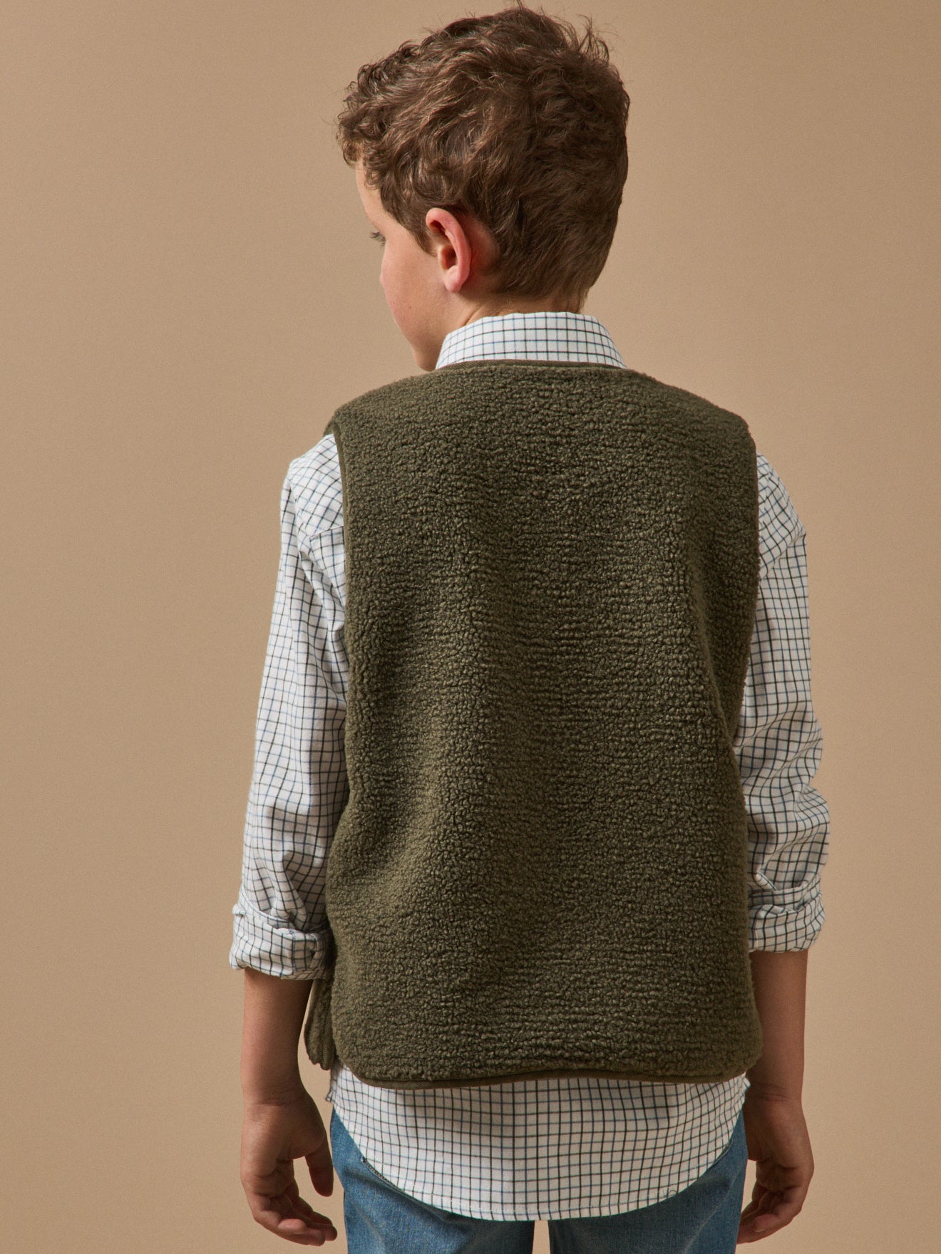 Veste sans manches en sherpa Garçon
