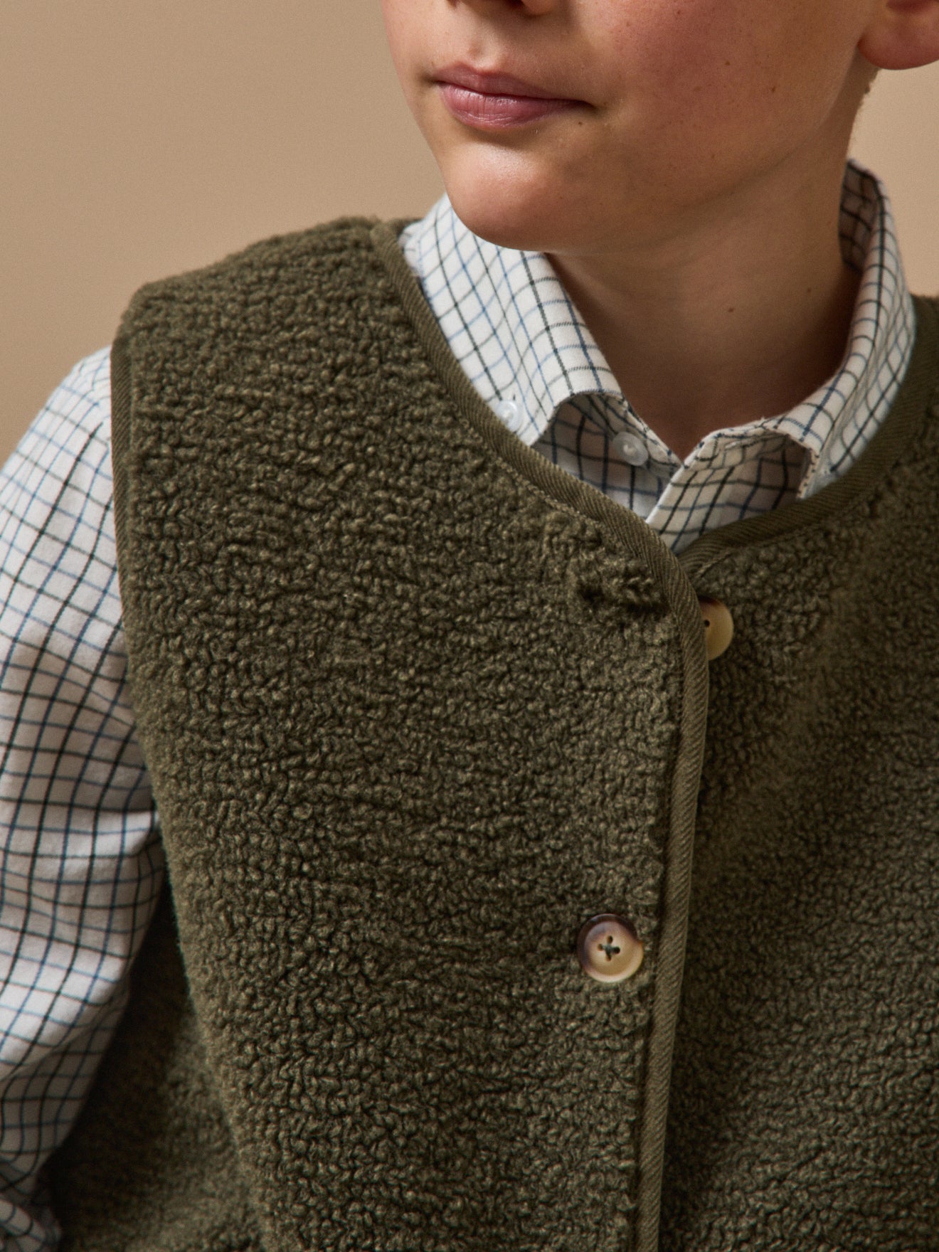Veste sans manches en sherpa Garçon