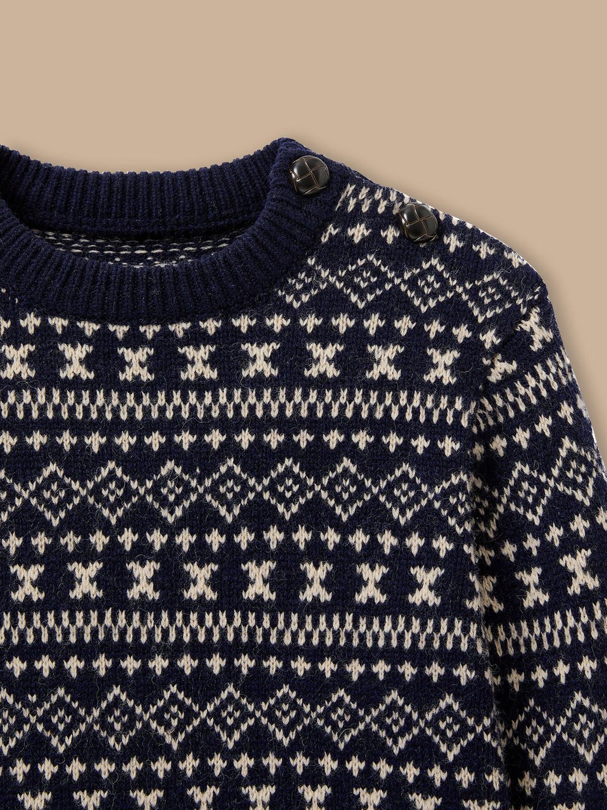 Pull jacquard avec laine Garçon