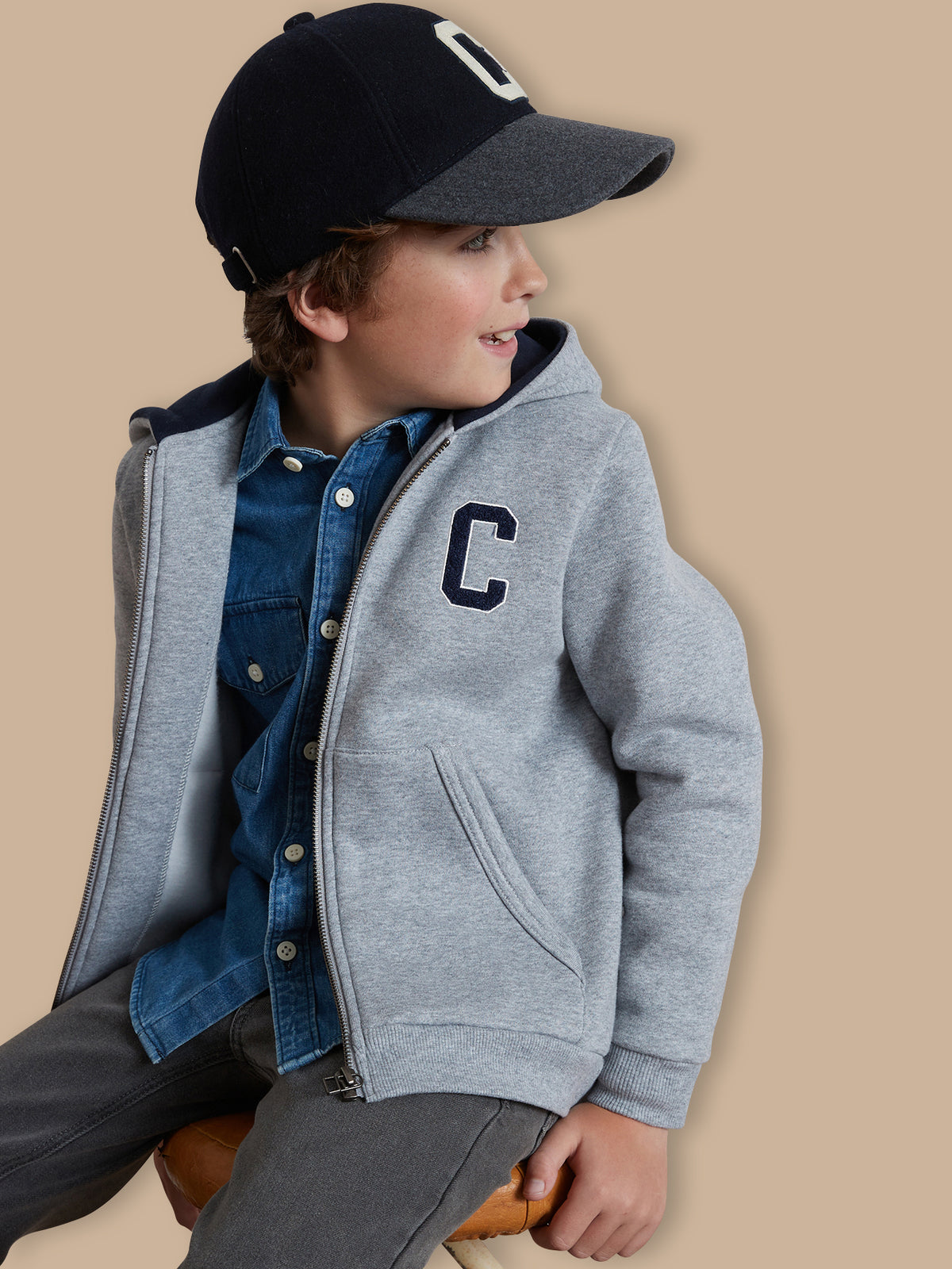 Sweat zippé à capuche Garçon