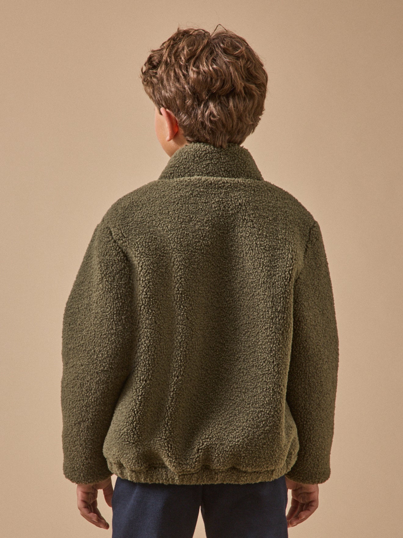Cardigan zippé en sherpa Garçon