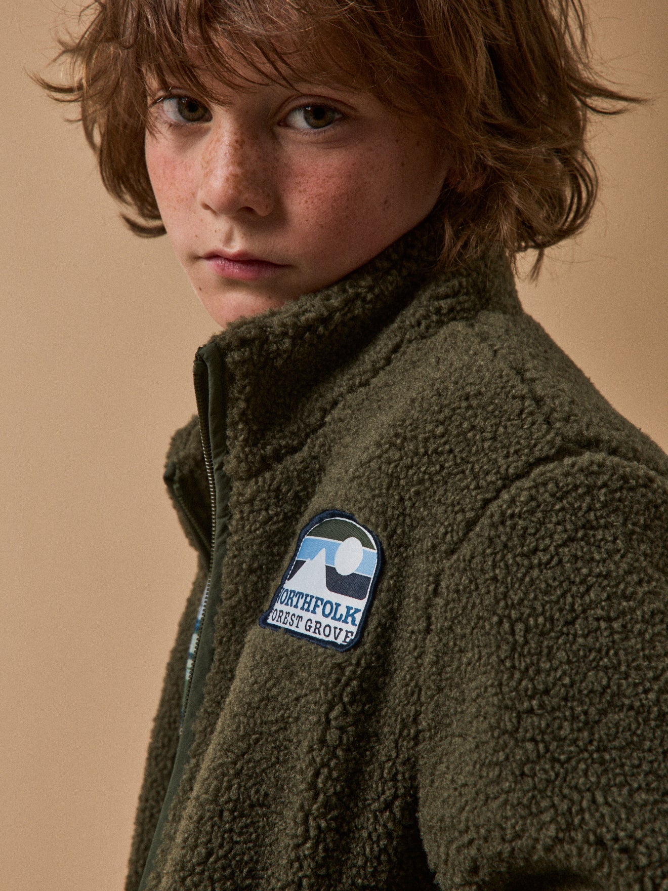 Cardigan zippé en sherpa Garçon