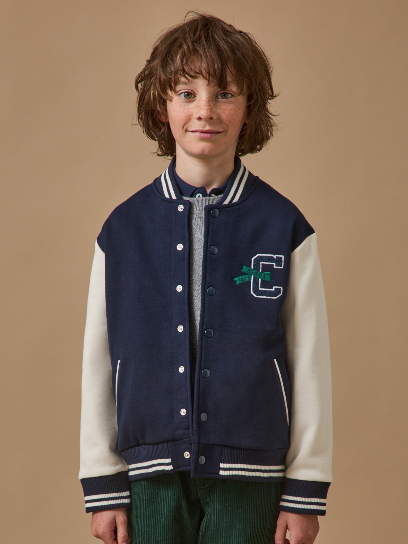 Blouson teddy brodé Garçon