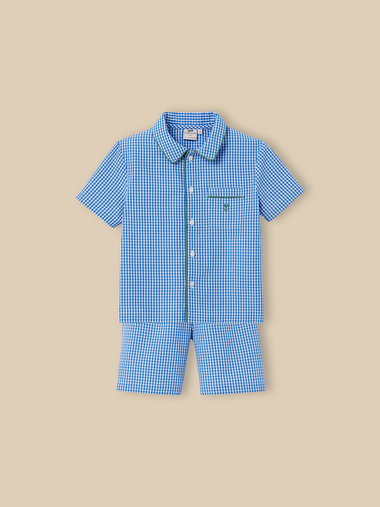 Pyja-short vichy Garçon