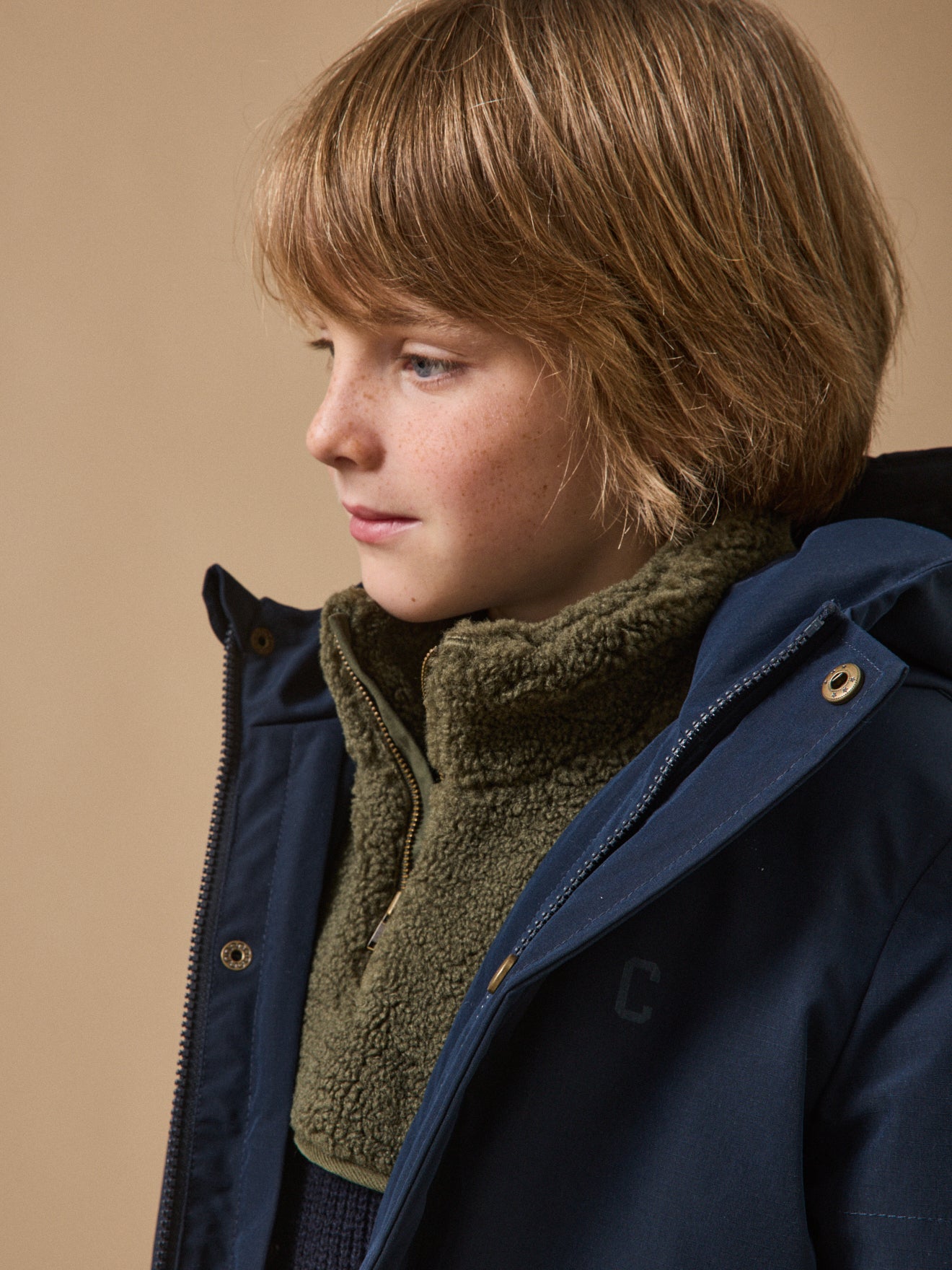 Faux col en sherpa garçon