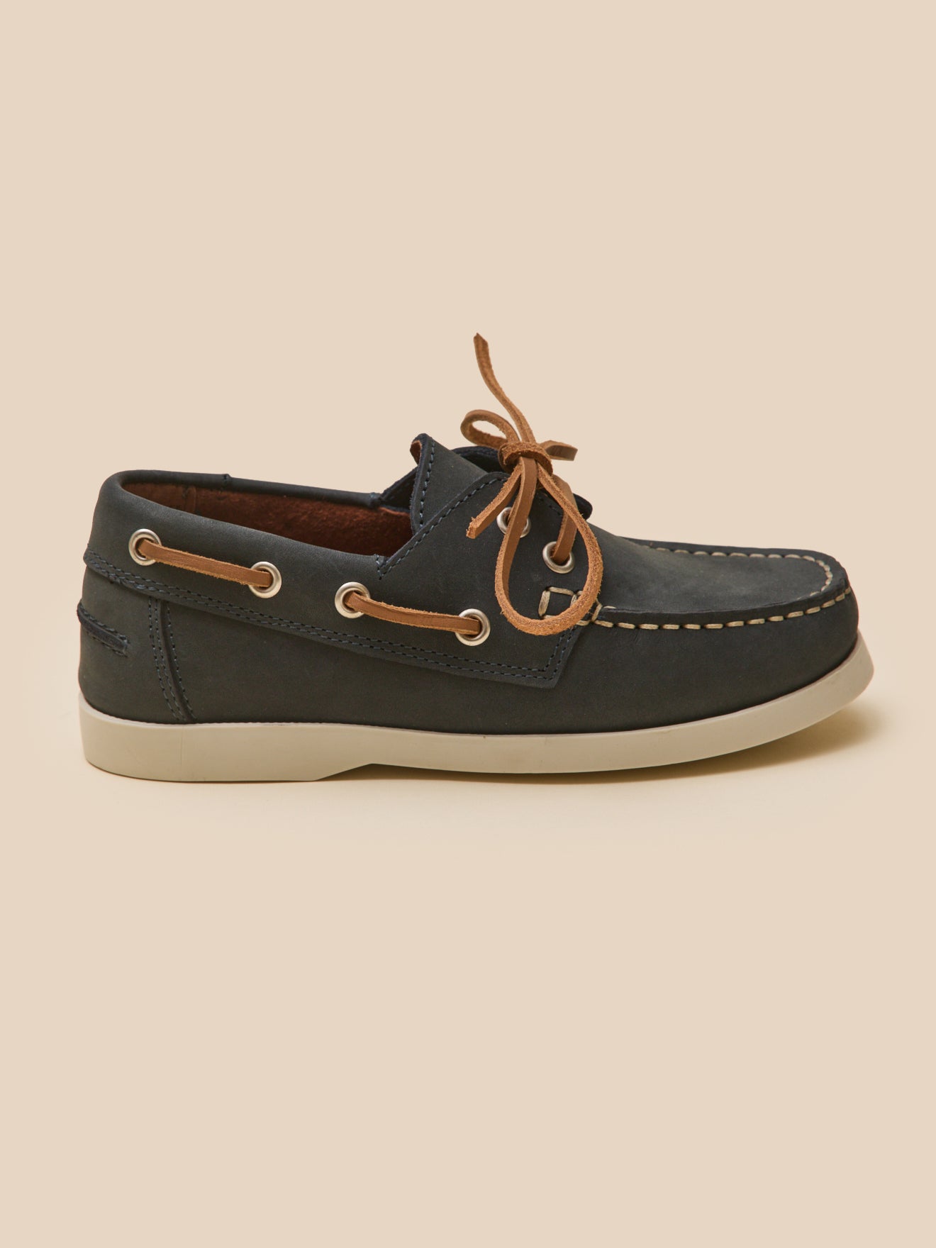 Chaussures bateau en cuir Garçon
