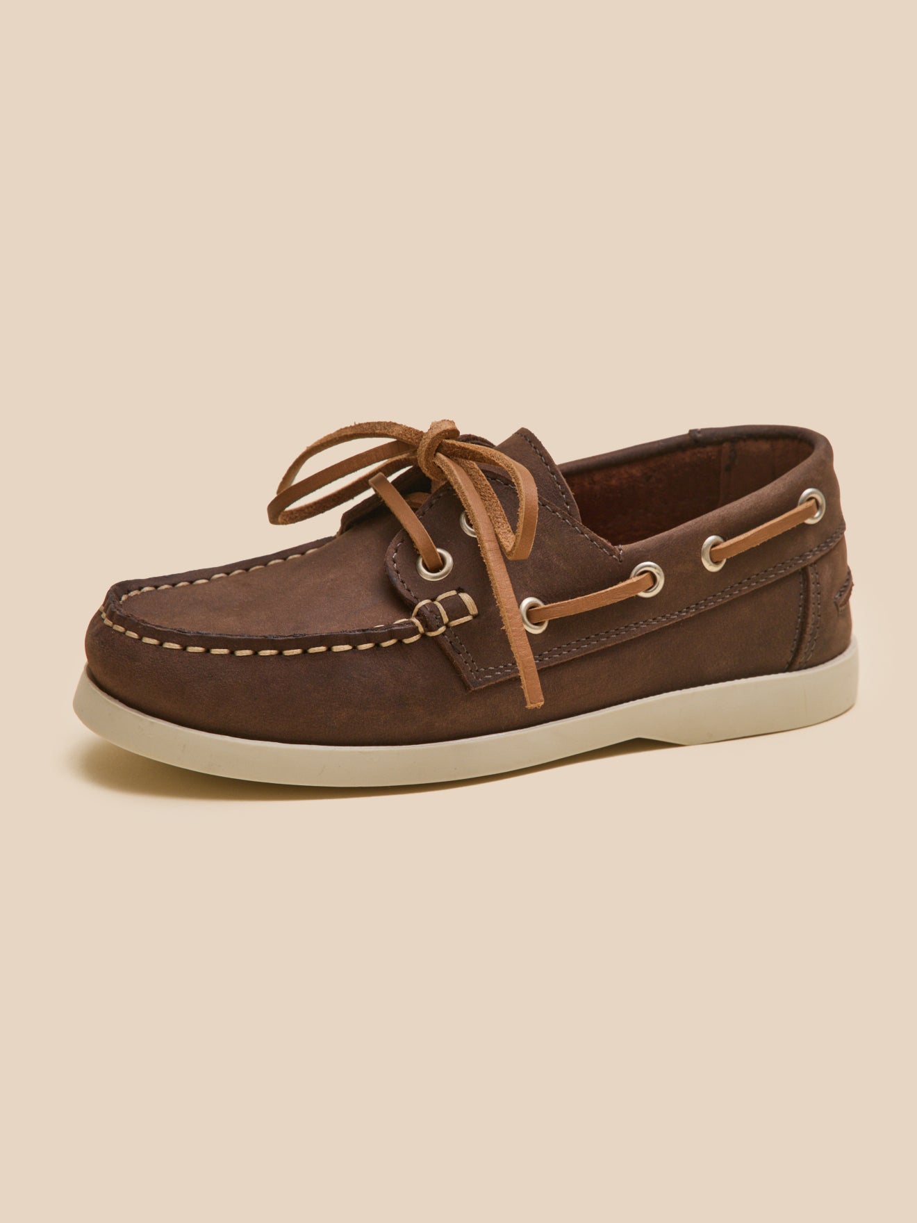 Chaussures bateau en cuir Garçon