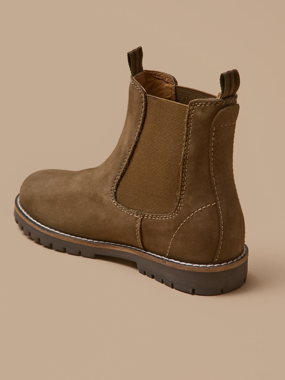 Boots chelsea cuir nubuck garçon