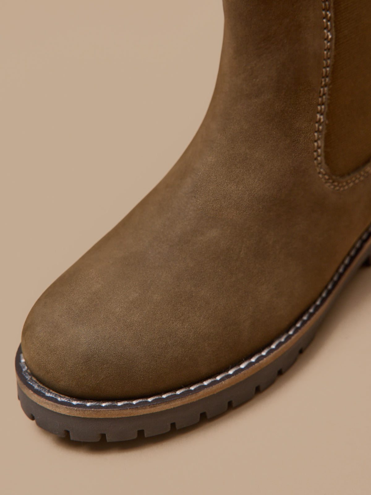 Boots chelsea cuir nubuck garçon