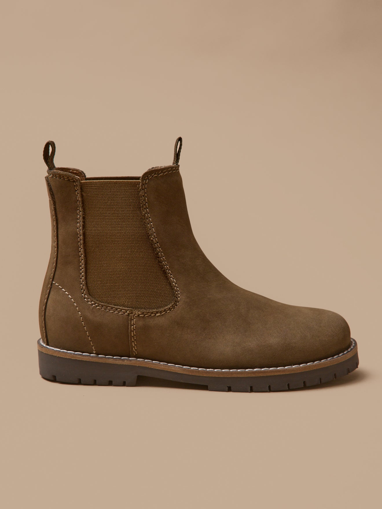 Boots chelsea cuir nubuck garçon