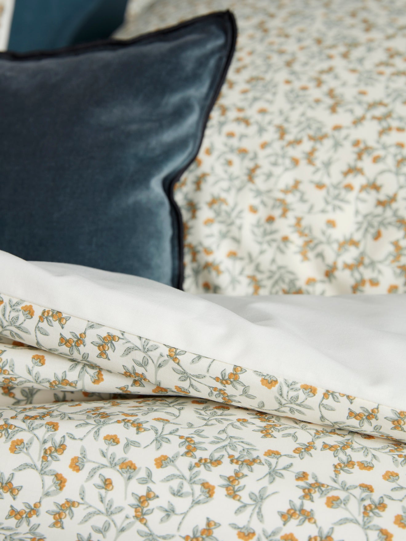 Housse de couette percale de coton "Baies sauvages"